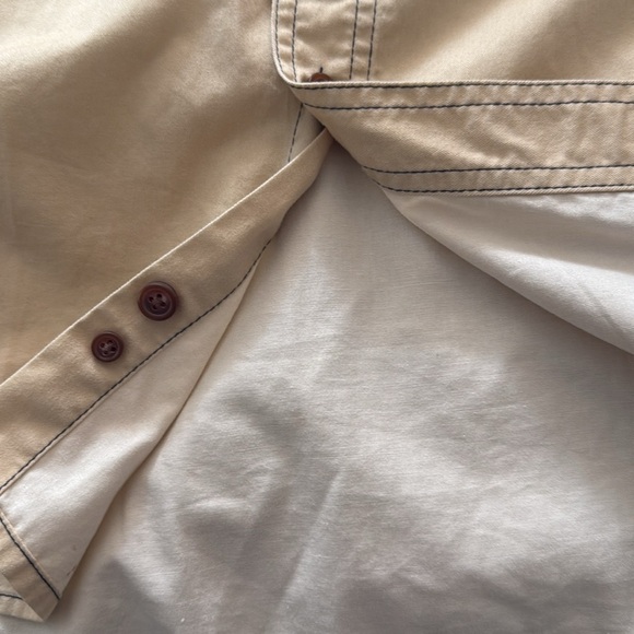 Men's Bit & Bridle Button Down Western Horse/Patriotic Print Shirt - Navy & Tan - Picture 5 of 7